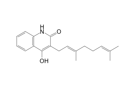 2(1H)-Quinolinone, 3-(3,7-dimethyl-2,6-octadienyl)-4-hydroxy-, (E)-