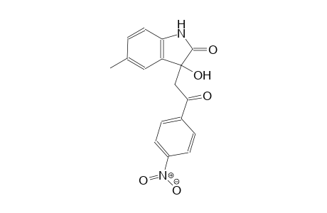 3-hydroxy-5-methyl-3-[2-(4-nitrophenyl)-2-oxoethyl]-1,3-dihydro-2H-indol-2-one