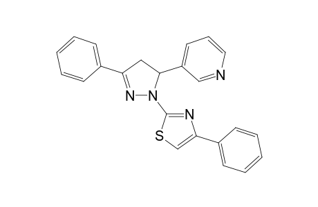 4-Phenyl-2-(5-phenyl-3-pyridin-3-yl-3,4-dihydropyrazol-2-yl)-1,3-thiazole