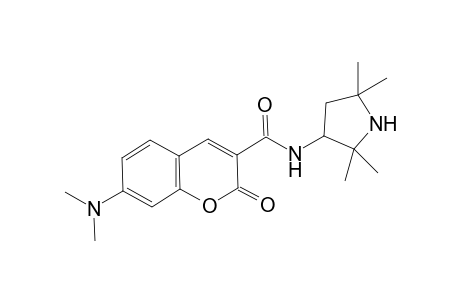 7-(dimethylamino)-2-keto-N-(2,2,5,5-tetramethylpyrrolidin-3-yl)chromene-3-carboxamide