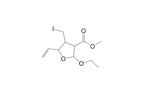 Methyl 2-ethoxy-4-iodomethyl-5-vinyl-tetrahydro-3-furancarboxylate