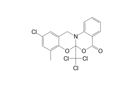 10-chloranyl-8-methyl-6a-(trichloromethyl)-12H-[1,3]benzoxazino[3,2-a][3,1]benzoxazin-5-one