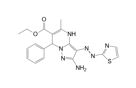 Ethyl 2-Amino-5-methyl-7-phenyl-3-(thiazol-2-yldiazenyl)-4,7-dihydropyrazolo[1,5-a]pyrimidine-6-carboxylate