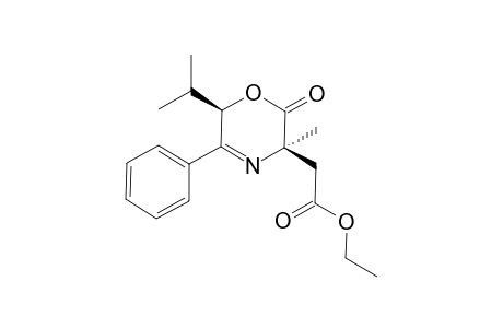 Ethyl 2-[(3S,6R)/(3R,6S)-6-Isopropyl-3-methyl-2-oxo-5-phenyl-3,6-dihydro-2H-1,4-oxazin-3-yl]acetate