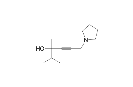 4-hexyn-3-ol, 2,3-dimethyl-6-(1-pyrrolidinyl)-