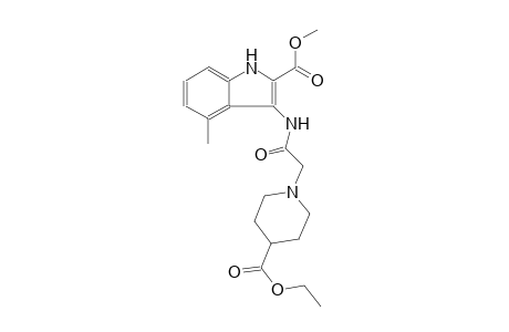 methyl 3-({[4-(ethoxycarbonyl)-1-piperidinyl]acetyl}amino)-4-methyl-1H-indole-2-carboxylate