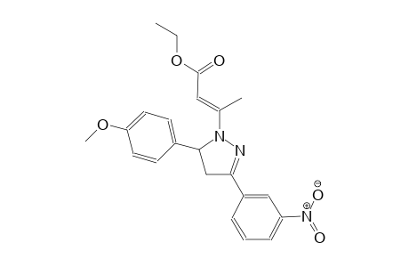 ethyl (2E)-3-[5-(4-methoxyphenyl)-3-(3-nitrophenyl)-4,5-dihydro-1H-pyrazol-1-yl]-2-butenoate