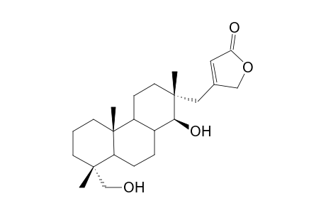 16-[(Hydroxycarbonyl)methylidene]-16-(hydroxymethyl)-13-epi-pimaran-14.beta.,18-diol - .gamma.-lactone