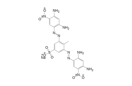 Benzenesulfonic acid, 3,5-bis[(2,4-diamino-5-nitrophenyl)azo]-4-methyl-, monosodium salt