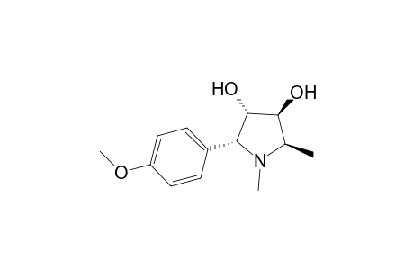 (2R,3S,4S,5S)-3,4-dihydroxy-2-(p-methoxyphenyl)-1,5-dimethylpyrrolidine