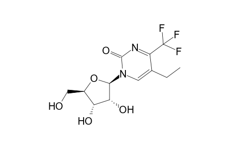 1-[(2R,3R,4S,5R)-3,4-dihydroxy-5-(hydroxymethyl)-2-oxolanyl]-5-ethyl-4-(trifluoromethyl)-2-pyrimidinone