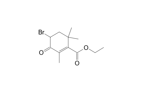 1-Cyclohexene-1-carboxylic acid, 4-bromo-2,6,6-trimethyl-3-oxo-, ethyl ester