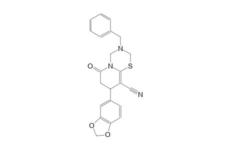 2H,6H-pyrido[2,1-b][1,3,5]thiadiazine-9-carbonitrile, 8-(1,3-benzodioxol-5-yl)-3,4,7,8-tetrahydro-6-oxo-3-(phenylmethyl)-