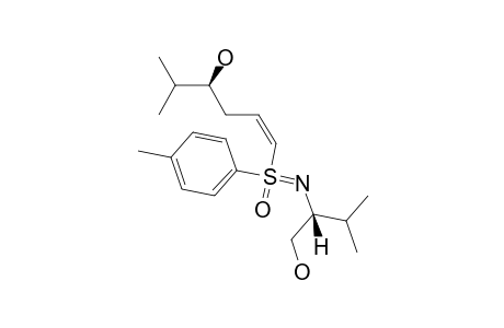 (+)-[RS,1Z,N(1S),4S]-N-[1-(HYDROXYMETHYL)-2-METHYLPROPYL]-5-METHYL-1-(4-METHYLPHENYLSULFONIMIDOYL)-1-HEXENE-4-OL