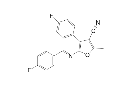 5-[(p-fluorobenzylidene)amino]-4-(p-fluorophenyl)-2-methyl-3-furancarbonitrile