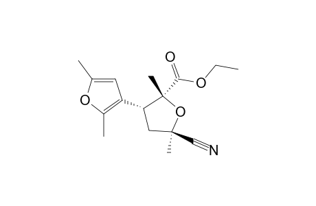 ETHYL-3-(2,5-DIMETHYL-3-FURYL)-5-CYANO-2,5-DIMETHYL-TETRAHYDROFURAN-2-CARBOXYLATE