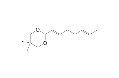 (E)-2-(2,6-dimethylhepta-1,5-dien-1-yl)-5,5-dimethyl-1,3-dioxane