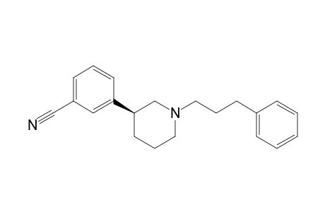 3-[(3S)-1-(3-phenylpropyl)-3-piperidinyl]benzonitrile