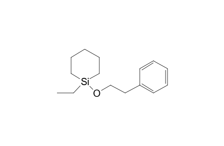 1-Ethyl-1-(2-phenylethoxy)silinane