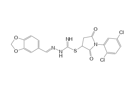 1-(2,5-dichlorophenyl)-2,5-dioxo-3-pyrrolidinyl (2E)-2-(1,3-benzodioxol-5-ylmethylene)hydrazinecarbimidothioate