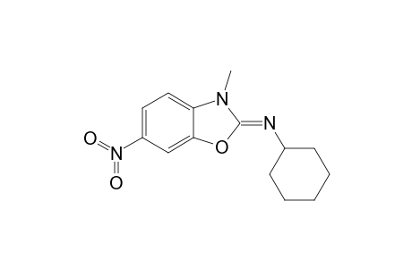 6-Nitro-3-methyl-2-cyclohexyl-iminobenzoxazole