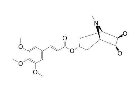 PERVILLEINE_H;3-ALPHA-(E)-(3,4,5-TRIMETHOXYCINNAMOYLOXY)-6-BETA,7-BETA-DIHYDROXYTROPANE