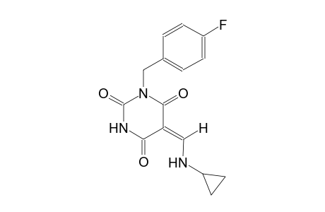 (5E)-5-[(cyclopropylamino)methylene]-1-(4-fluorobenzyl)-2,4,6(1H,3H,5H)-pyrimidinetrione