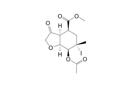 (3aS,4S,6S,7S,7aS)-7-Acetoxy-6-iodo-6-methyl-3-oxo-octahydro-benzofuran-4-carboxylic acid methyl ester