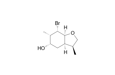 (1R,3S,4S,5S,6S,9S)-5-Bromo-3-hydroxy-4,9-dimethyl-7-oxabicyclo[4.3.0]nonane