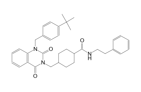 4-[(1-(4-tert-butylbenzyl)-2,4-dioxo-1,4-dihydro-3(2H)-quinazolinyl)methyl]-N-(2-phenylethyl)cyclohexanecarboxamide