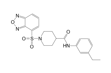 1-(2,1,3-benzoxadiazol-4-ylsulfonyl)-N-(3-ethylphenyl)-4-piperidinecarboxamide