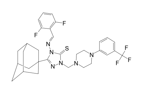 5-(1-ADAMANTYL)-4-(2,6-DIFLUOROBENZYLIDENEAMINO)-2-[4-(3-TRIFLUOROMETHYLPHENYL)-1-PIPERAZINYLMETHYL)-1,2,4-TRIAZOLINE-3-THIONE