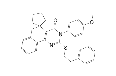 3-(4-methoxyphenyl)-2-(phenethylthio)-3H-spiro[benzo[h]quinazoline-5,1'-cyclopentan]-4(6H)-one