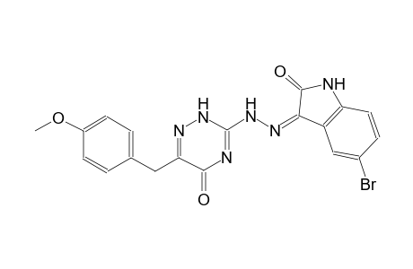 1H-indole-2,3-dione, 5-bromo-, 3-[[2,5-dihydro-6-[(4-methoxyphenyl)methyl]-5-oxo-1,2,4-triazin-3-yl]hydrazone], (3Z)-