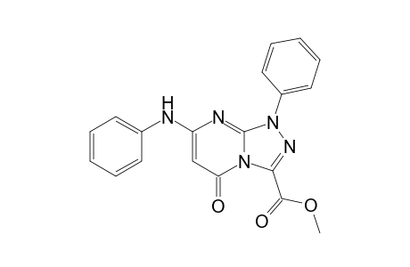 Methyl 5-oxo-1-phenyl-7-(phenylamino)-1,2,4-triazolo[4,3-a]pyrimidine-3-carboxylate