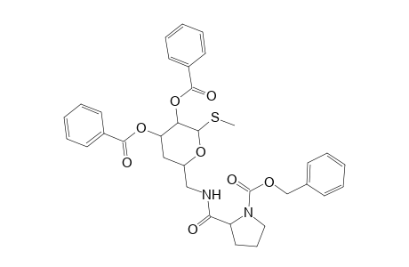 .alpha.-DL-lyxo-Hexopyranoside, methyl 4,6-dideoxy-6-[[[1-[(phenylmethoxy)carbonyl]-2-pyrrolidinyl]carbonyl]amino]-1-thio-, 2,3-dibenzoate