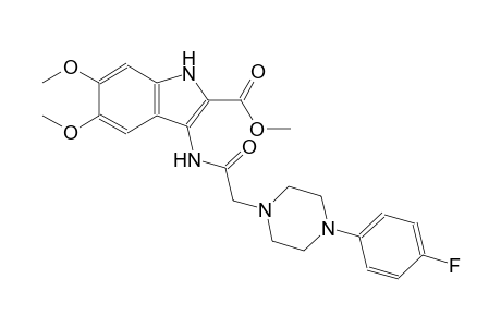 methyl 3-({[4-(4-fluorophenyl)-1-piperazinyl]acetyl}amino)-5,6-dimethoxy-1H-indole-2-carboxylate