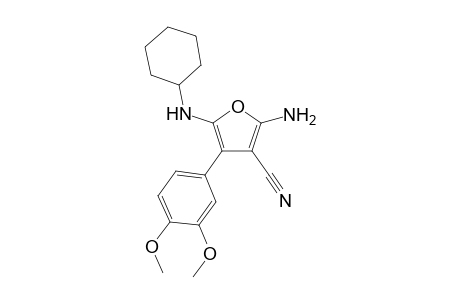 2-Amino-4-(3,4-dimethoxyphenyl)-5-(cyclohexylamino)furan-3-carbonitrile