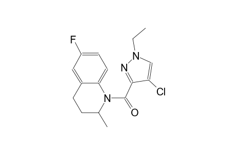1-[(4-chloro-1-ethyl-1H-pyrazol-3-yl)carbonyl]-6-fluoro-2-methyl-1,2,3,4-tetrahydroquinoline