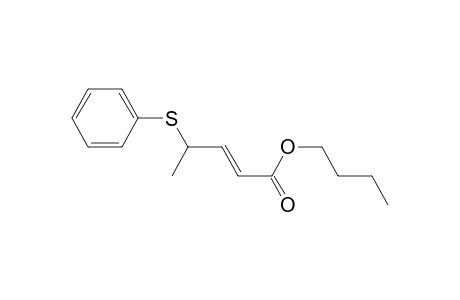 2-Pentenoic acid, 4-(phenylthio)-, butyl ester, (E)-