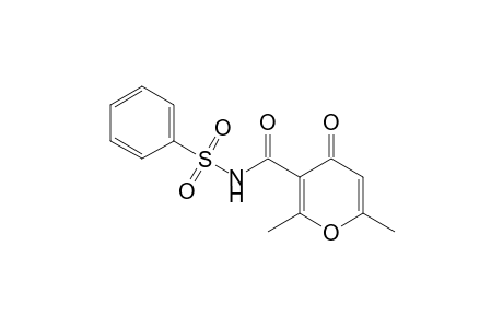 N1-[(2,6-Dimethyl-4-oxo-4H-pyran-3-yl)carbonyl]-1-benzenesulfonamide