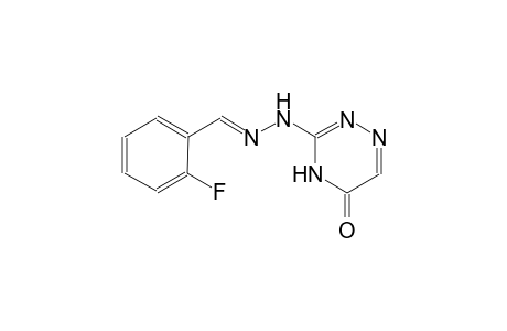 benzaldehyde, 2-fluoro-, (4,5-dihydro-5-oxo-1,2,4-triazin-3-yl)hydrazone
