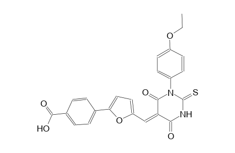 4-{5-[(Z)-(1-(4-ethoxyphenyl)-4,6-dioxo-2-thioxotetrahydro-5(2H)-pyrimidinylidene)methyl]-2-furyl}benzoic acid