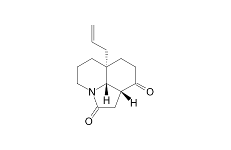 4H-Pyrrolo[3,2,1-ij]quinoline-2,9-dione, octahydro-6a-(2-propenyl)-, (6a.alpha.,9a.beta.,9b.beta.)-(.+-.)-