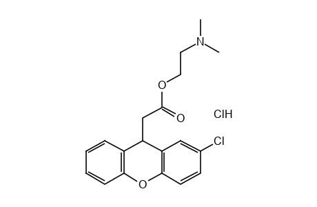2-CHLOROXANTHENE-9-ACETIC ACID, 2-(DIMETHYLAMINO)ETHYL ESTER, HYDROCHLORIDE