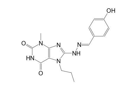 4-hydroxybenzaldehyde (3-methyl-2,6-dioxo-7-propyl-2,3,6,7-tetrahydro-1H-purin-8-yl)hydrazone