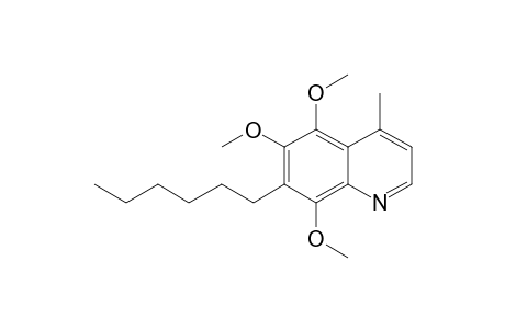 5,6,8-Trimethoxy-7-hexyl-4-methylquinoline