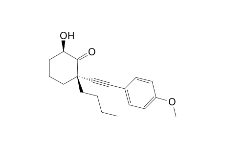 2-Butyl-6-hydroxy-2-((4-methoxyphenyl)ethynyl)cyclohexanone