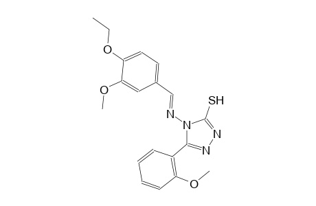 4-{[(E)-(4-ethoxy-3-methoxyphenyl)methylidene]amino}-5-(2-methoxyphenyl)-4H-1,2,4-triazole-3-thiol