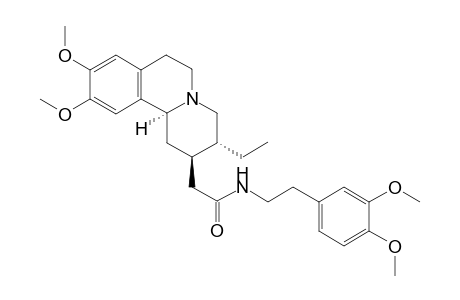 2,3-(R,R)-11b-(S)-N-[2-(3,4-Dimethoxyphenyl)ethyl]-2-(3-ethyl-9,10-dimethoxy-1,3,4,6,7,11b-hexahydro-2H-pyrido[2,1-a]isoquinoline-2-yl)acetamide